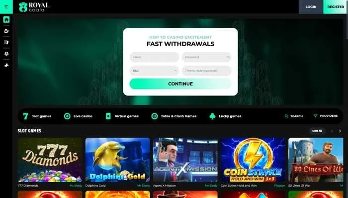 Royal Coala Casino Review Header