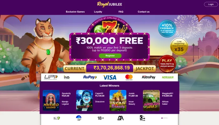 Royal Jubilee Casino Review Header