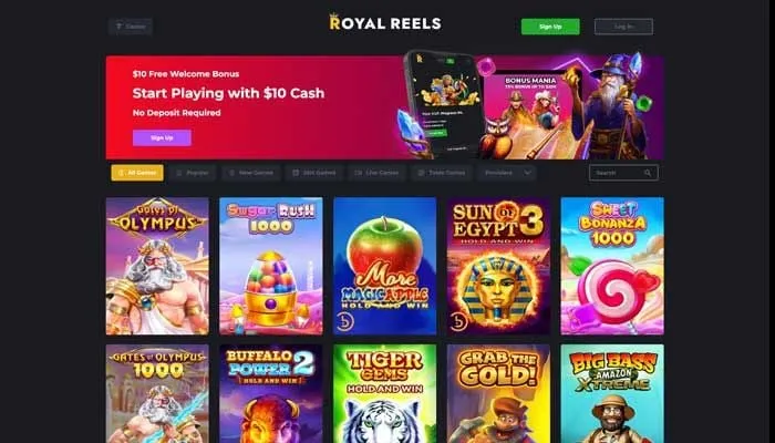 Royal Reels Casino Review Header