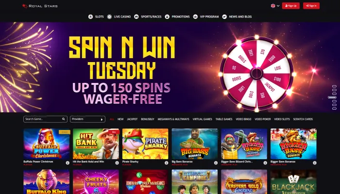 Royal Stars Casino Review Header