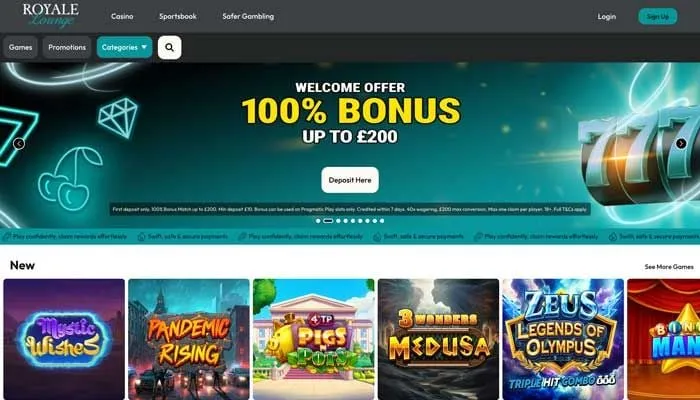 Royale Lounge Casino Review Header