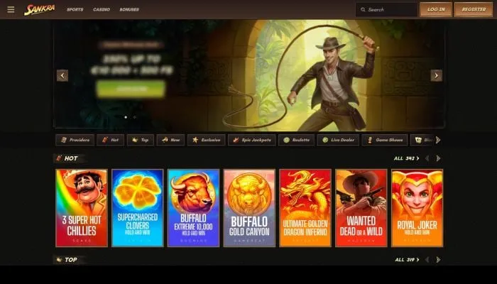 Sankra Casino Review Header