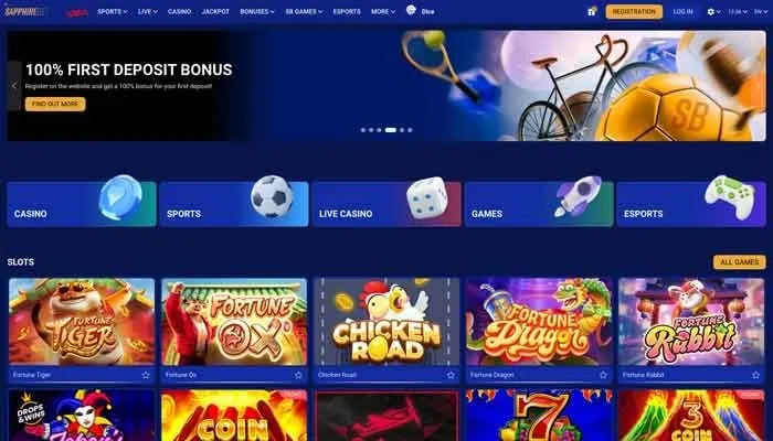 SapphireBet Casino Review Header