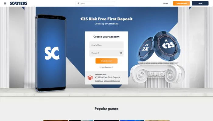 Scatters Casino Review Header