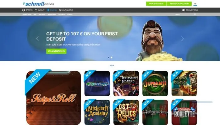 Schnellwetten Casino Review Header
