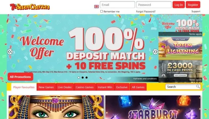 Seven Cherries Casino Review Header
