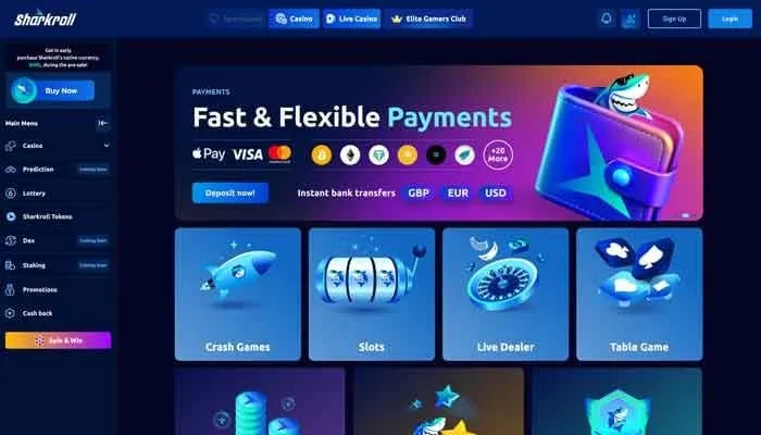 Sharkroll Casino Review Header