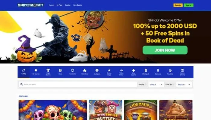 Shinobibet Casino Review Header