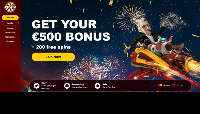 Shotz Casino Review Header