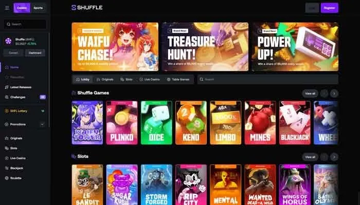 Shuffle Casino Review Header