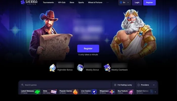 Sierra Casino Review Header