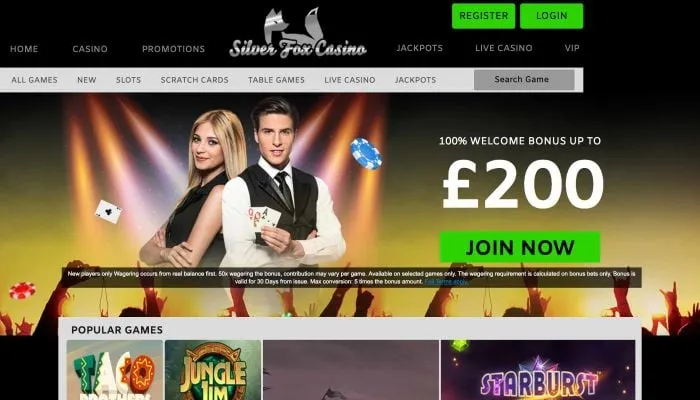 Silver Fox Casino Review Header