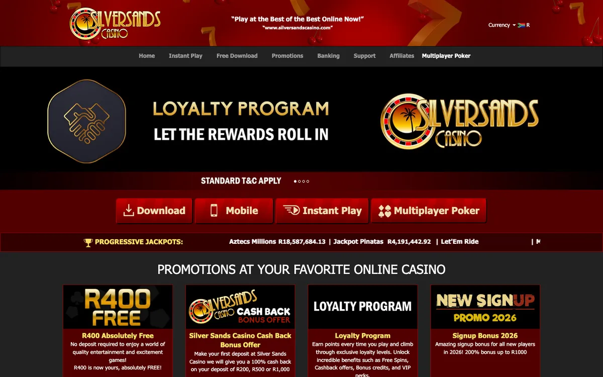 Silver Sands Casino Review Header