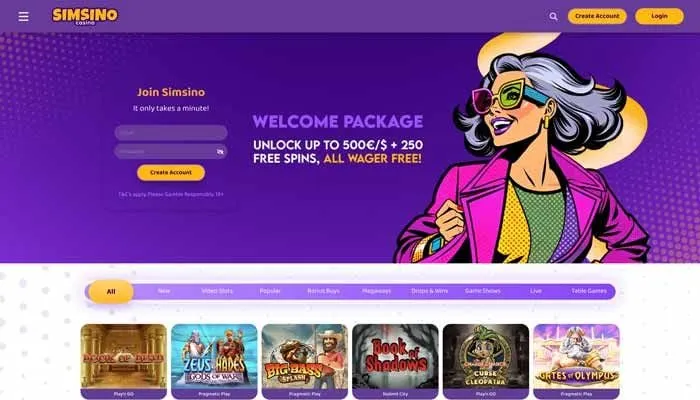 Simsinos Casino Review Header