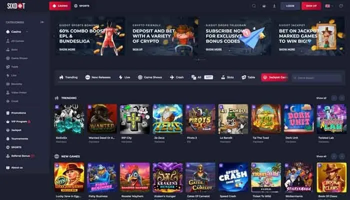 SixDot Casino Review Header