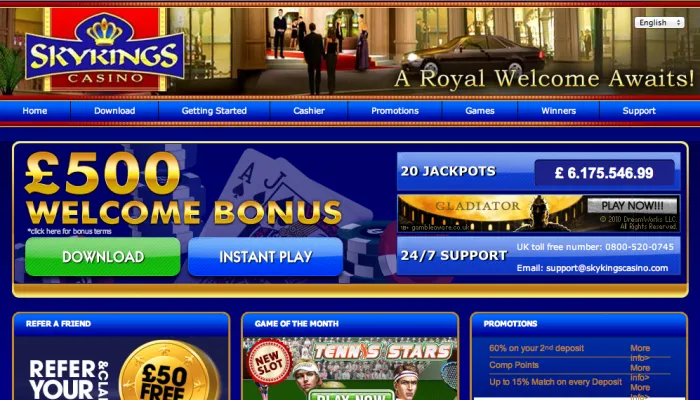 Sky Kings Casino Review Header