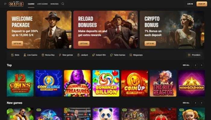 Slot Mafia Casino Review Header