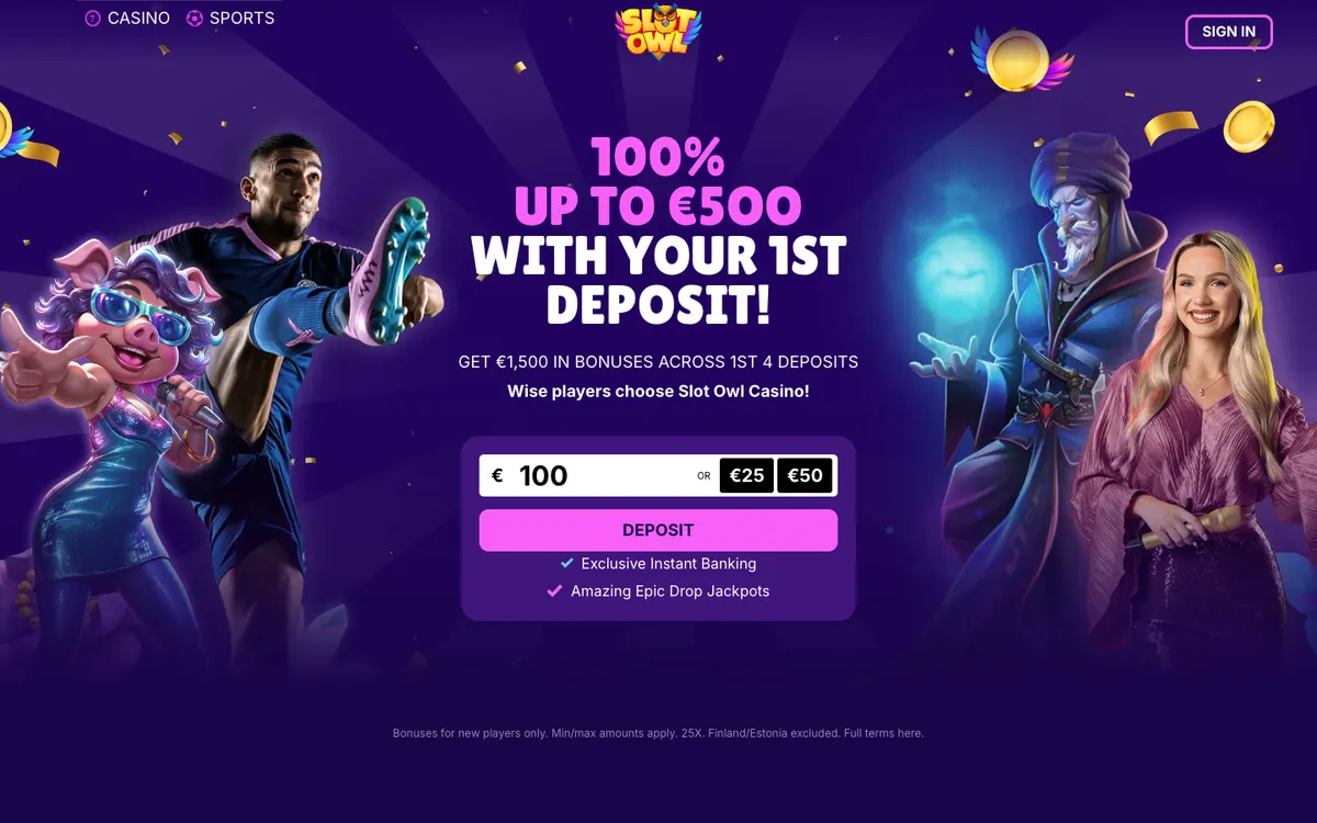 Slot Owl Casino Review Header