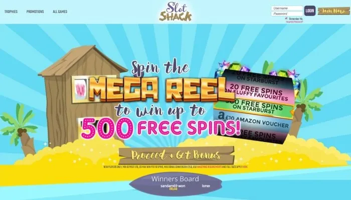 Slot Shack Casino Review Header