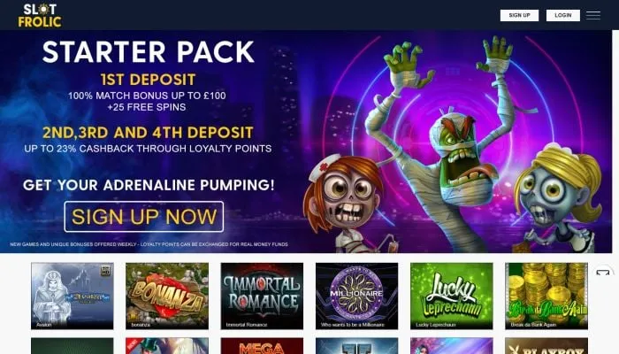 Slotfrolic Casino Review Header