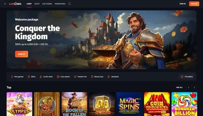 SlotLords Casino Review Header