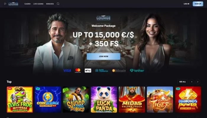 SlotLounge Casino Review Header