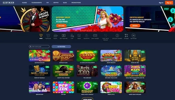 Slotman Casino Review Header
