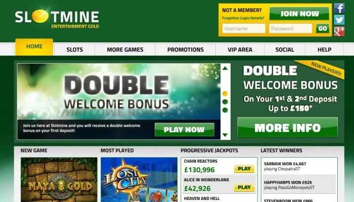 Slotmine Casino Review Header
