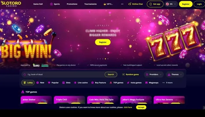 Slotoro Casino Review Header