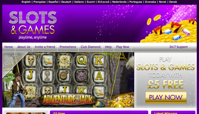 Slots and Games Casino Review Header
