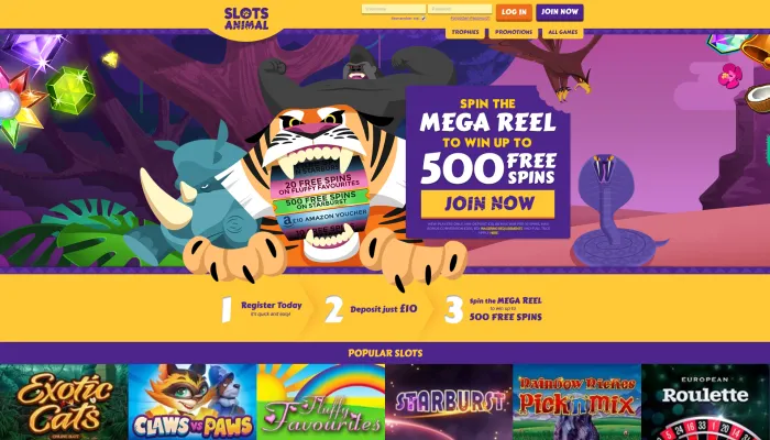 Slots Animal Casino Review Header