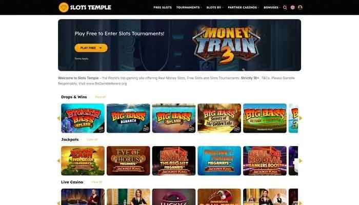 Slots Temple Casino Review Header