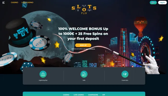 Slotsflix Casino Review Header