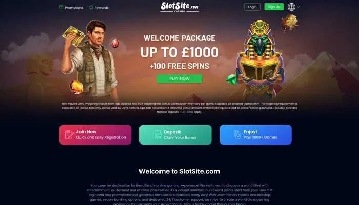 Slotsite.com Casino Review Header