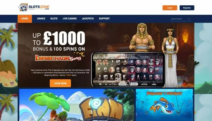 Slotszone Casino Review Header