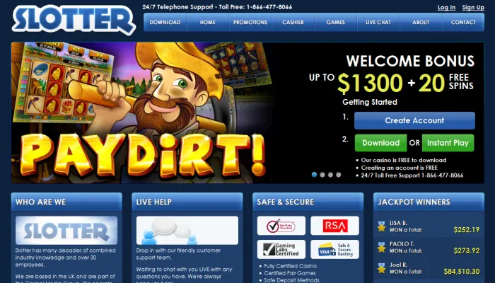 Slotter Casino Review Header
