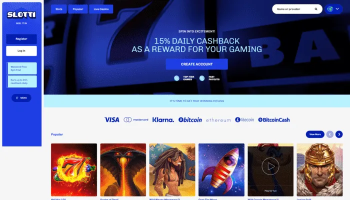 Slotti Casino Review Header