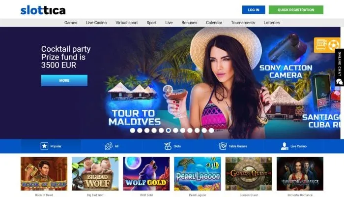 Slottica Casino Review Header