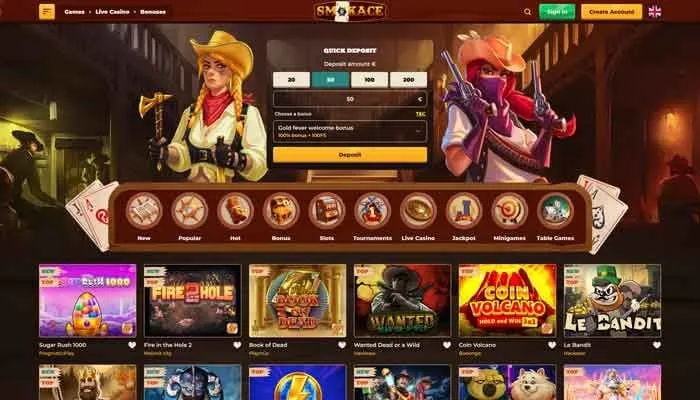 Smokace Casino Review Header