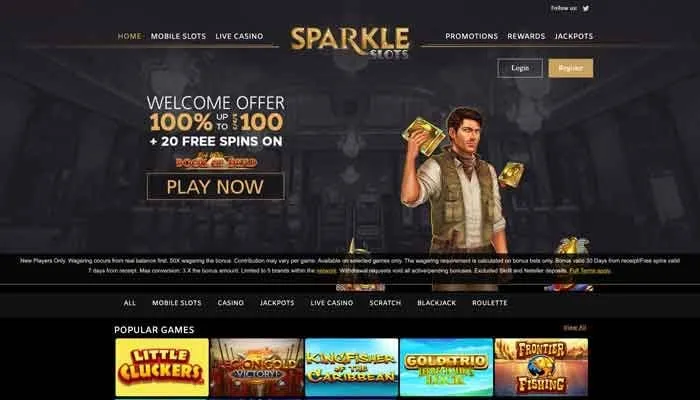 Sparkle Slots Casino Review Header