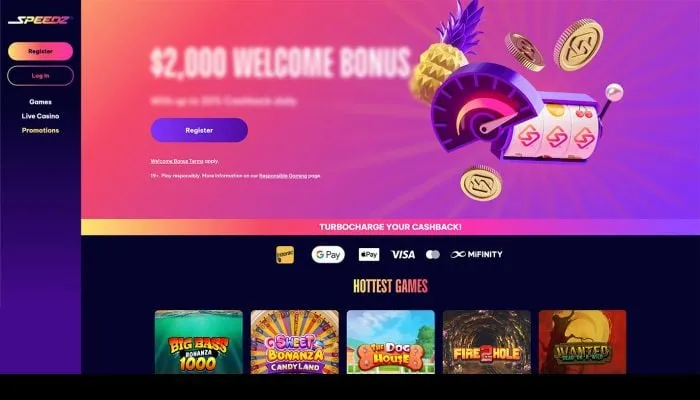 Speedz Casino Review Header