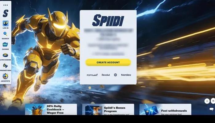 Spiidi Casino Review Header