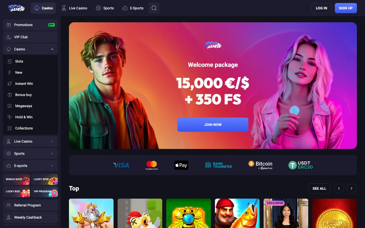 Spin Aura Casino Review Header