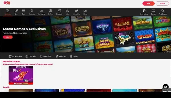 Spin Casino UK Review Header