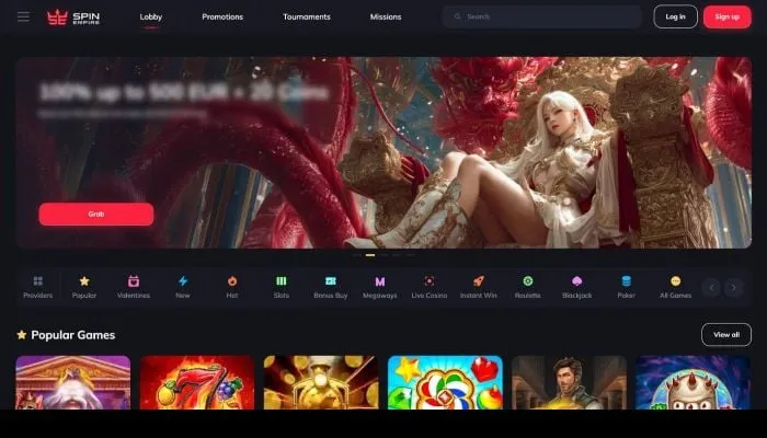 Spin Empire Casino Review Header