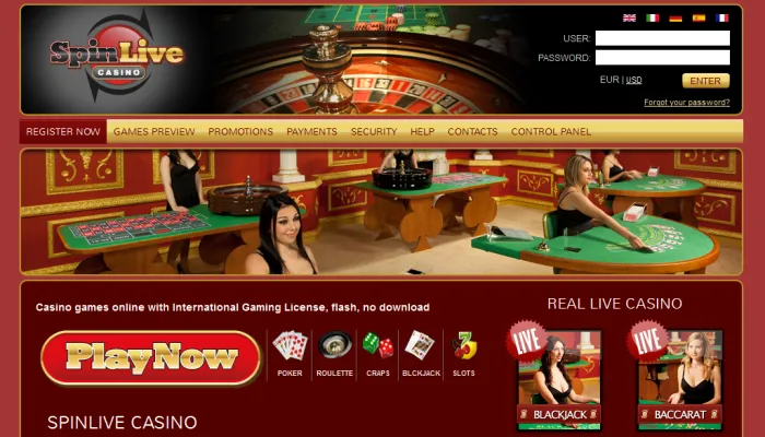 Spin Live Casino Review Header
