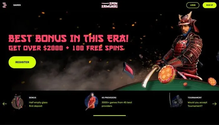 Spin Samurai Casino Review Header