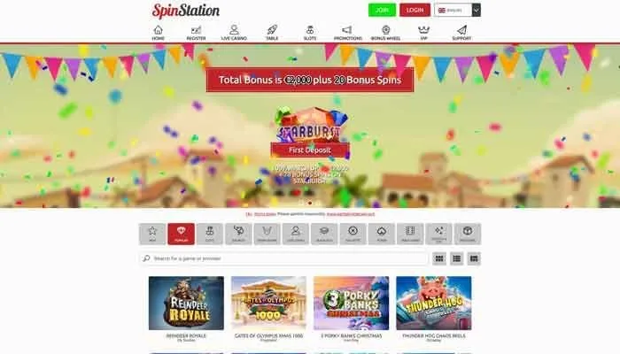 Spin Station Casino Review Header