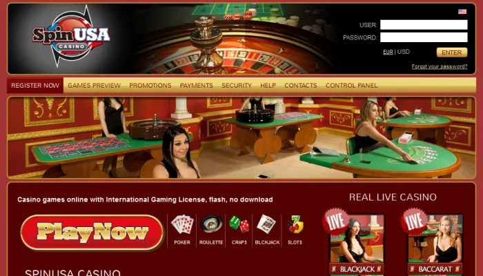 Spin USA Casino Review Header