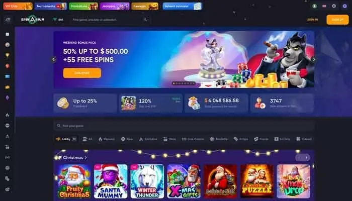 Spinarium Casino Review Header